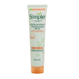 کرم ضد آفتاب و مرطوب کننده مناسب پوست لک دار سیمپل SPF30 ظرفیت 40 میلی لیتر